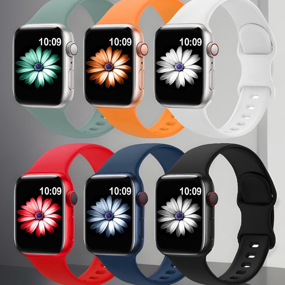 6 Pack Sport Bands Compatible with Apple Watch